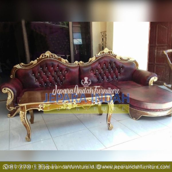 Harga Jual Sofa Sudut Eksklusif Ukir Mewah (LRF STS 011)