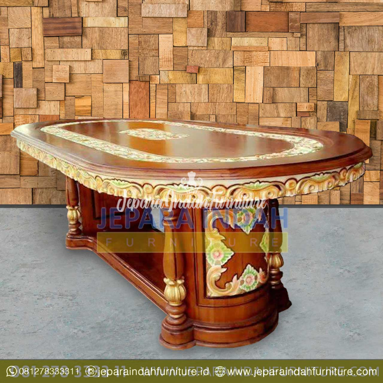 DRF MRM 001 Meja makan ganesa oval jati