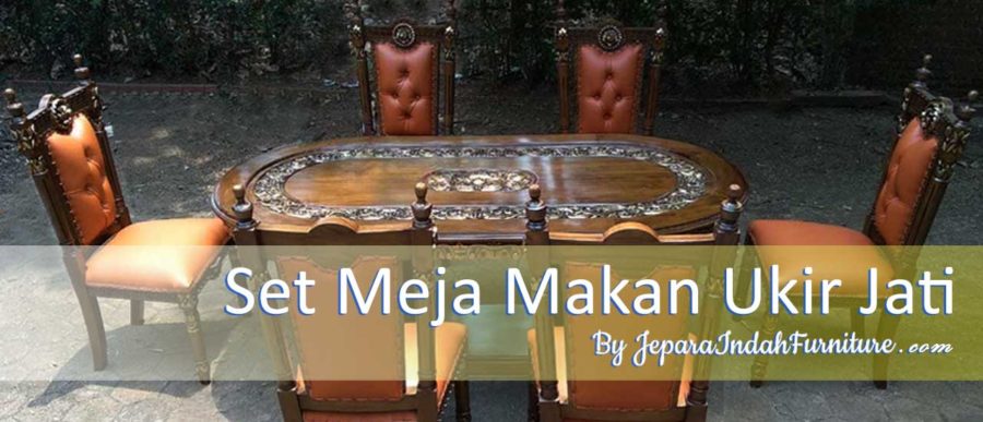 Set Meja Makan Ukir Jati Jepara Klasik Banner