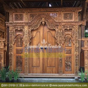 BKF GBY 001 Pintu Gebyok Ukir Jati Jepara Mewah