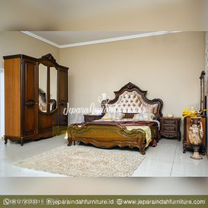 BRF STT 040 Set Kamar Tidur Ukir Mewah Kayu Jati Jepara