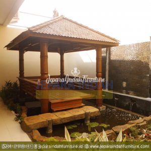 FTT GZB 002 Gazebo Kayu Kelapa Untuk Kolam Renang