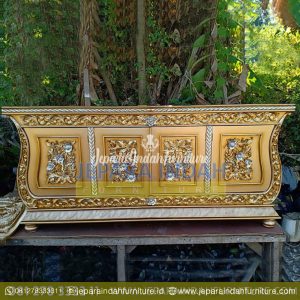 LRF BFS 015 Buffet Jati Ukir Mewah Biola 4 Pintu