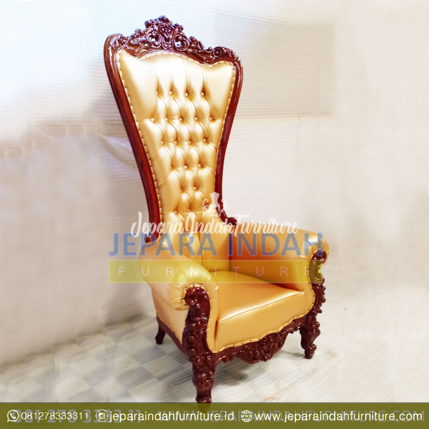 LRF KAC 004 Kursi Sofa Syahrini Ukir Jati Mewah