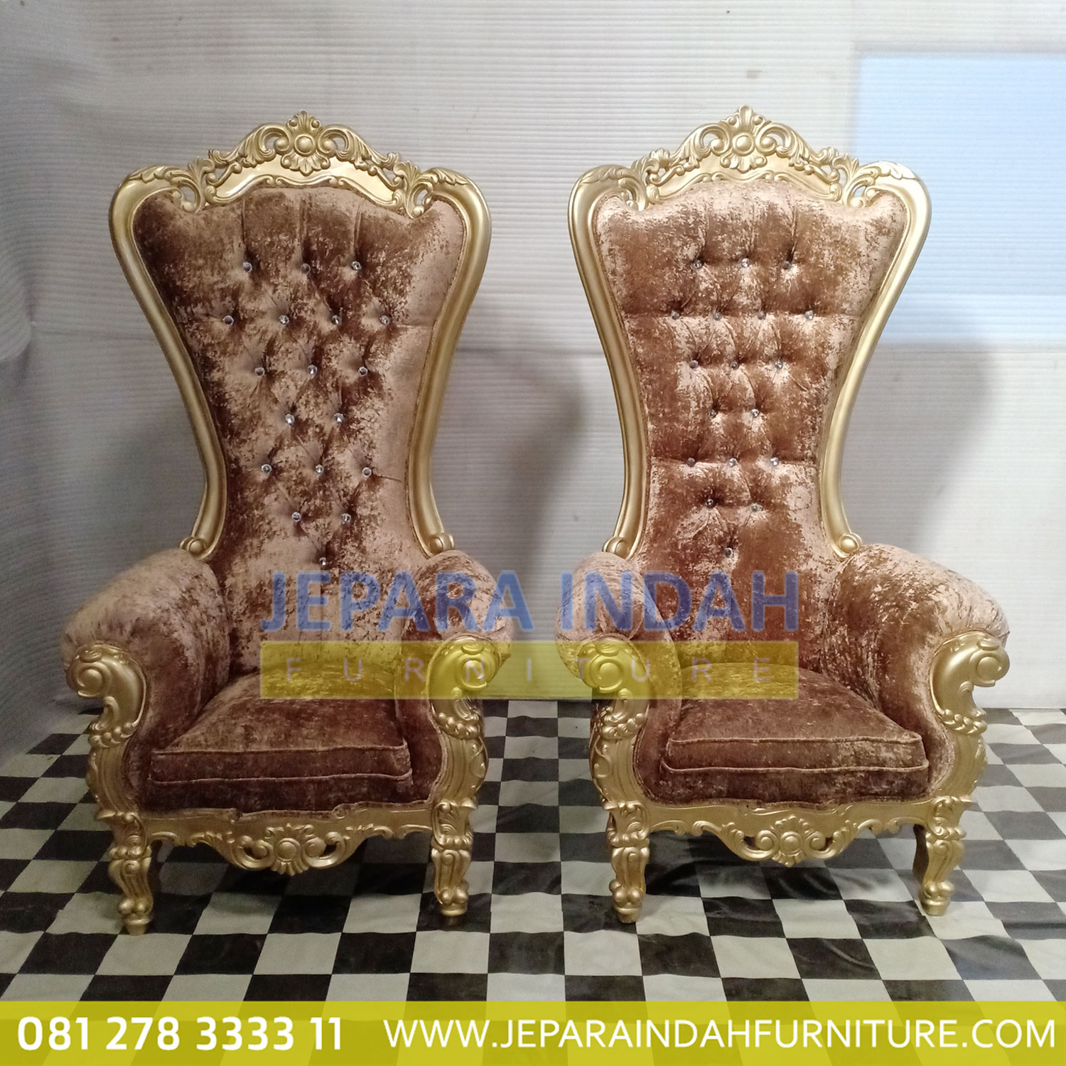 LRF KAC 004 Kursi Sofa Syahrini Duco Emas Mewah