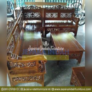 LRF KTS 012 Kursi Tamu Sudut Ukir Jati Mewah