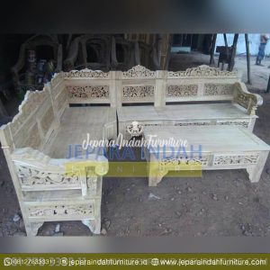 LRF KTS 012 Kursi Tamu Sudut Ukir Jepara Cantik