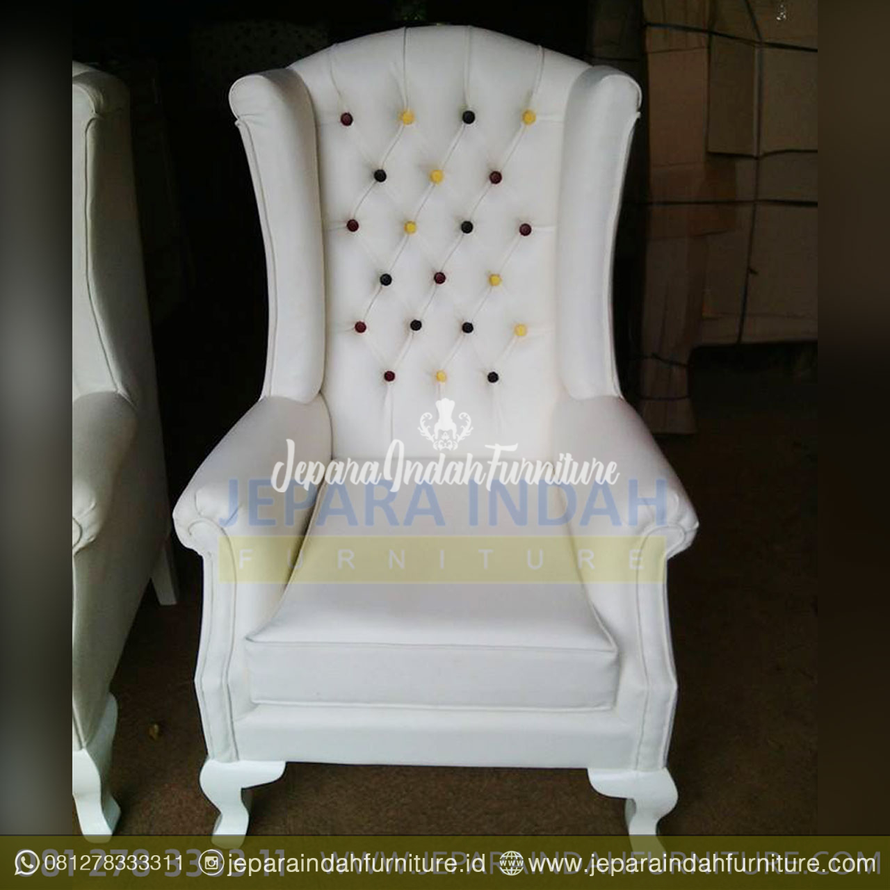 Kursi Sofa Shabby Chic Duco Putih