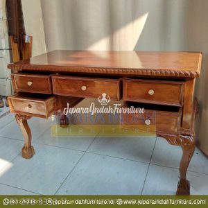 OFF MJK 013 Meja Kerja Chippendale Ukir Jati Jepara